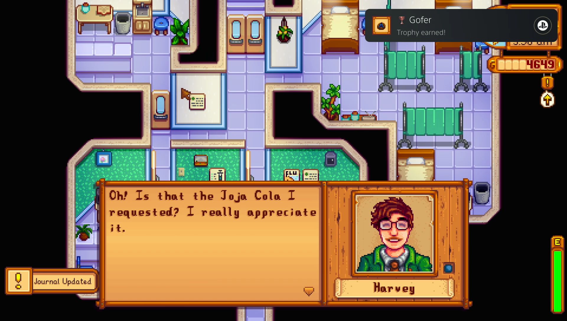 OddSock's Bounty of OddSock claimed the bounty for Gofer in Stardew Valley