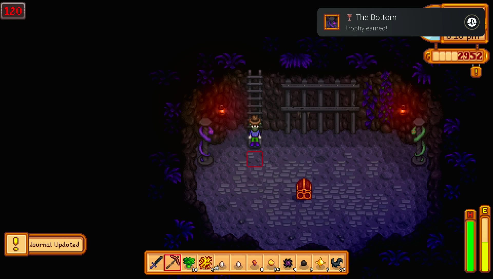 OddSock's Bounty of OddSock claimed the bounty for The Bottom in Stardew Valley